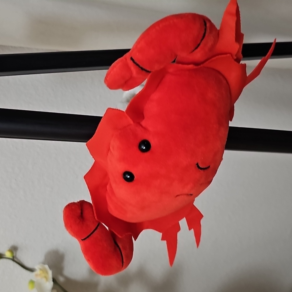 Wild Republic Huggers Plush Red Happy Crab Slap Wrist Wrap Bracelet 10 Inch EUC